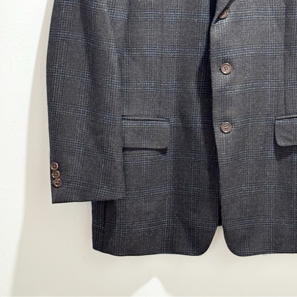 SAKS FIFTH AVENUE CANALI Men’s Charcoal Gray Sports Coat Blazer Wool Ita… - Picture 4 of 9